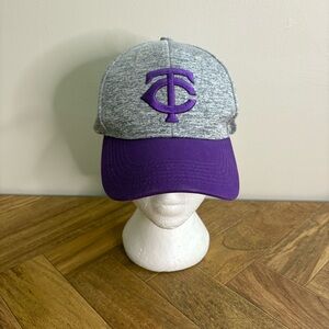 Gray and Purple Baseball Cap with Logo Minnesota Twins St. Thomas Hat